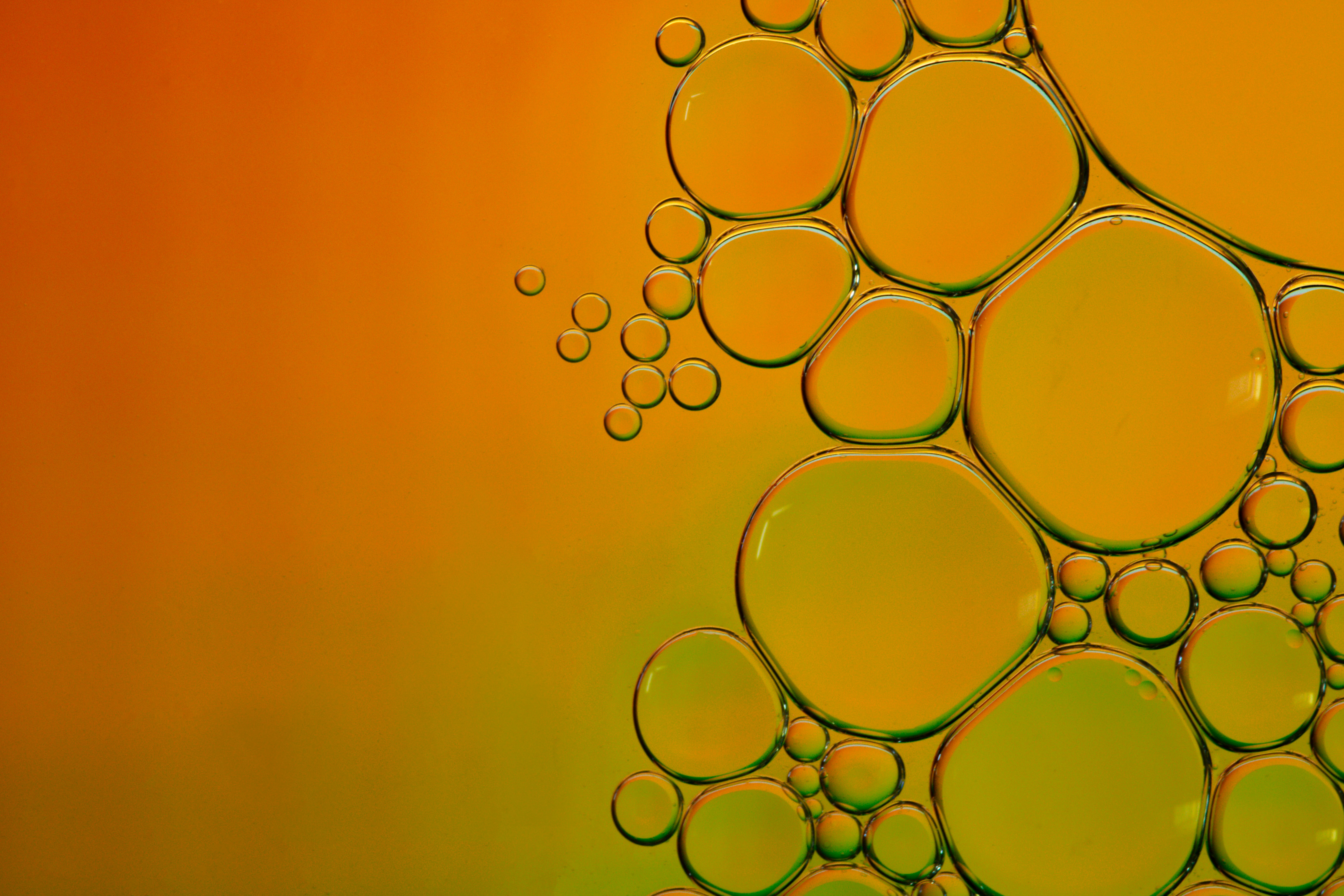 Molecule on an orange background