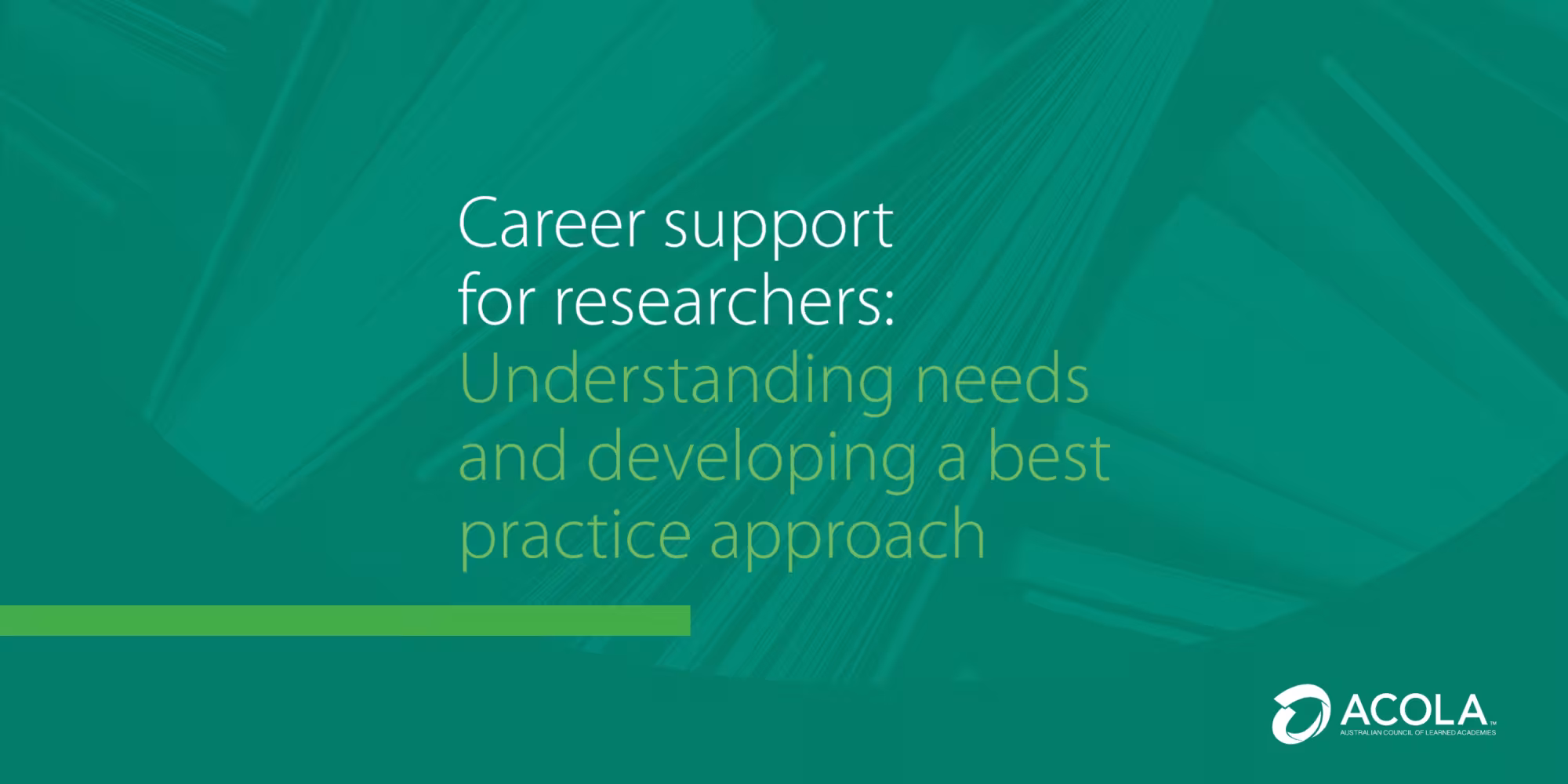Research workforce strategy – career support for researchers report cover
