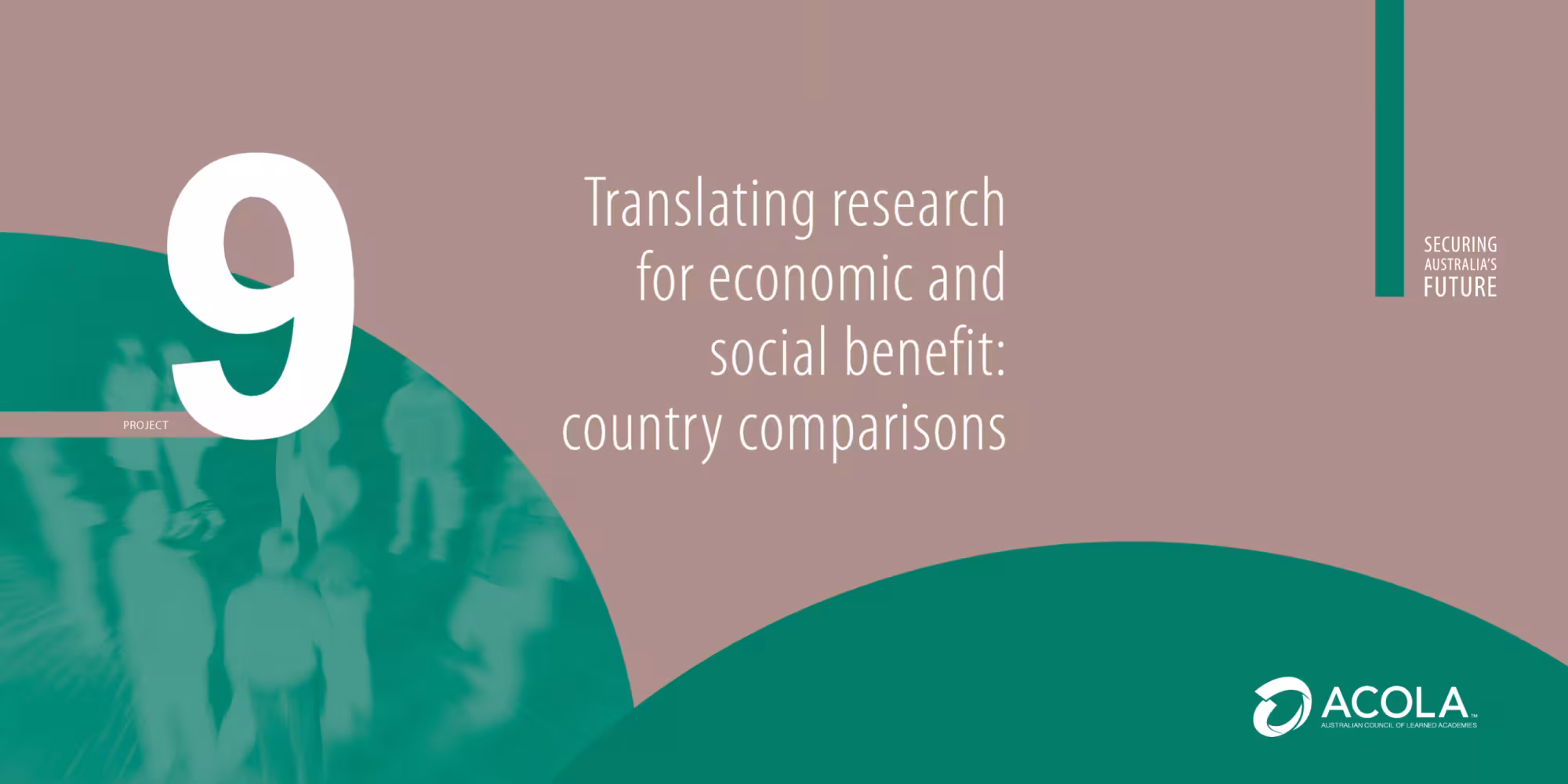 Report cover of Securing Australia’s Future report 9 - Translating research for economic and social benefit – Country comparisons