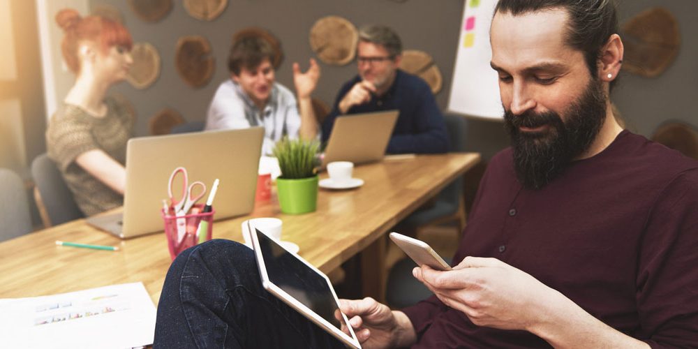 new-technology-adopting-australia stylish man using new technologies