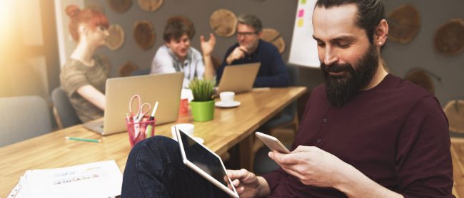 new-technology-adopting-australia stylish man using new technologies