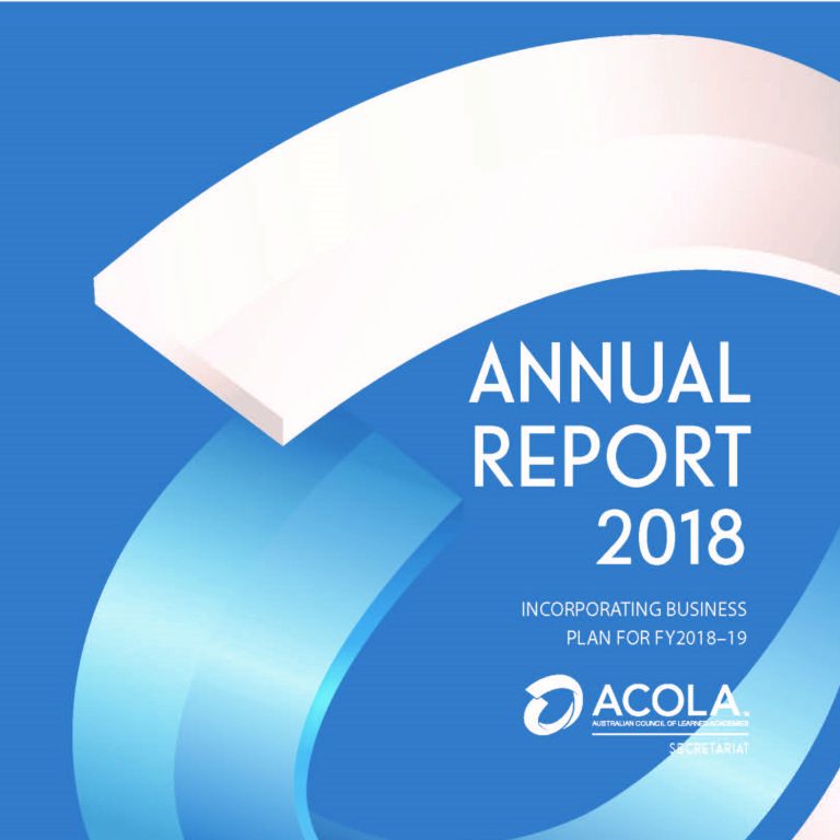 2018 ACOLA Annual Report 2018 ACOLA Annual Report