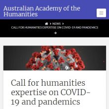 Call for humanities expertise on COVID-19 and pandemics