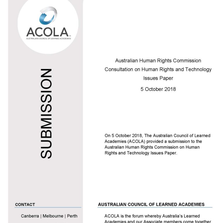 ACOLA Submission | 2018 Oct_AHRC Consultation on human rights and technology